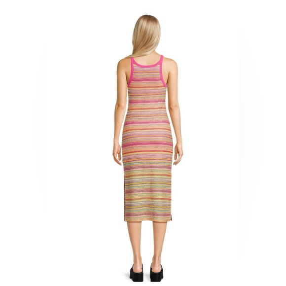 No Boundaries Stripe Tank Dress Pink Multi Color. Size S - Picture 3 of 15